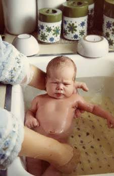 1970 Amy Gets First Bath