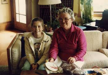 1982 Amy Learns Needlework from Mormor