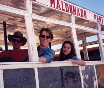 1990 Amy, David, Andy in Peru